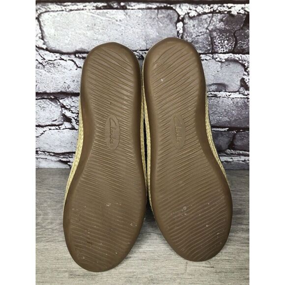 Clarks Collection Elaina Pewter Gray Leather Espadrille Loafer Flats Women 7M US - Picture 11 of 15